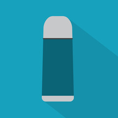 travel thermos cup- vector illustration