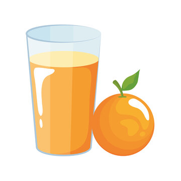 orange juice drink design of drink everage liquid and refreshment theme Vector illustration