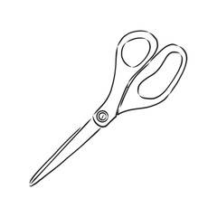 scissors vector sketch illustration. Doodle style scissors illustration