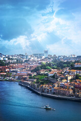 Fototapeta na wymiar Old buildings and classical architecture, old city and panorama of Porto, Portugal, Europe