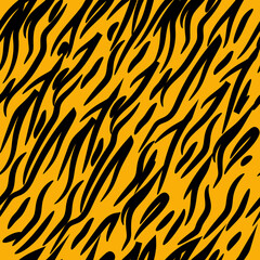 Seamless pattern of black abstract lines for fashion prints, fabrics, wrapping paper. 