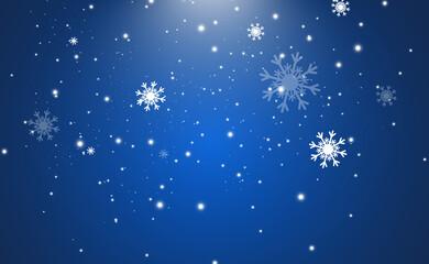 Vector illustration of flying snow on a transparent background.Natural phenomenon of snowfall or blizzard.
