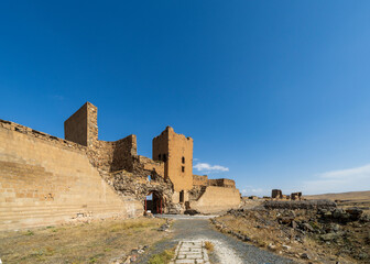 Gate of city wall. Ani was an important Armenian city, one of the largest in its time, now a World Heritage Site in modern Turkey close to the border of Armenia.