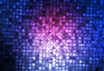 Dark Pink, Blue vector pattern in square style.