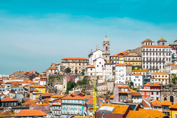 Old buildings, classical architecture, old city and panorama of Porto, cityscape Portugal, Europe