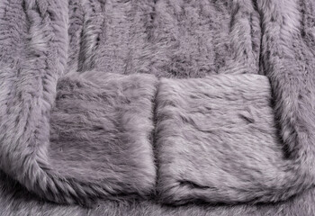 Luxus lila graues Kaninchenfell als Hintergrund