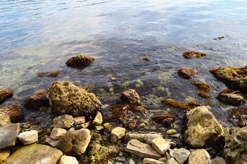 rocks and sea