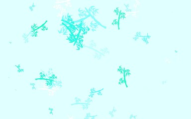 Light Green vector abstract backdrop with branches.