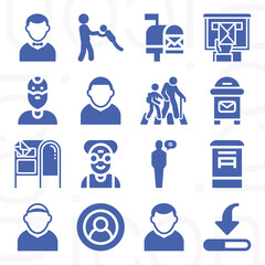 16 pack of ancestor  filled web icons set