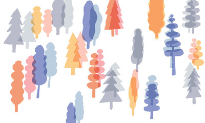 Forest vector illustration background material