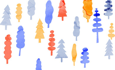 森のイラスト背景ベクター