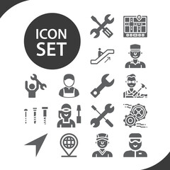 Simple set of includes related filled icons.
