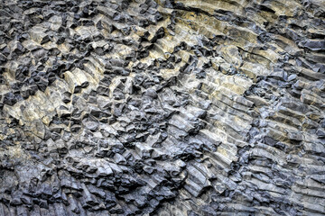 Basalt Columns Closeup at Vik in Iceland