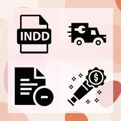 Simple set of formulation related filled icons