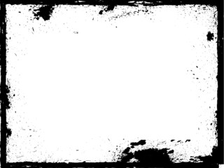 Set of Grunge Black and White Frames . textured rectangles for image