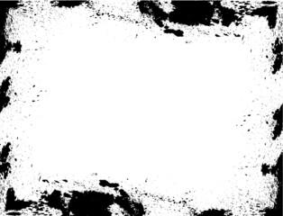 Set of Grunge Black and White Frames . textured rectangles for image