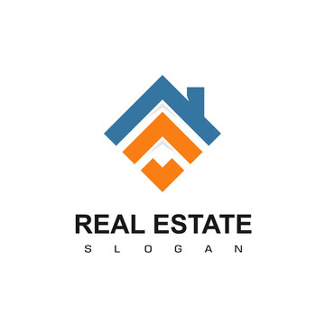 Real Estate Logo design template.  Roofing logo vector.