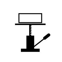 Use Mechanical Lift Black Icon, Vector Illustration, Isolate On White Background Label. EPS10