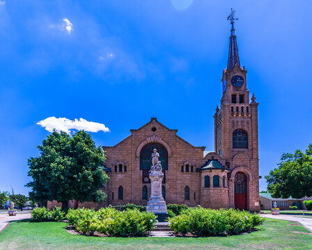 Side garden of NG Moerdergemeente church in Kroonstad Free State South Africa