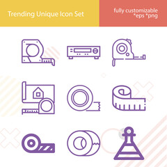 Simple set of scotch related lineal icons.