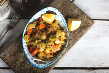 Leek with Olive Oil (In Turkish; Zeytinyagli Pirasa).  Turkish Braised Leeks and Carrots In Olive Oil. 