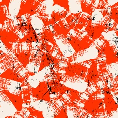 Gardinen seamless abstract background composition, with paint strokes and splashes, on red © Kirsten Hinte