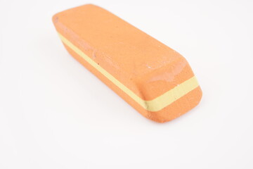 used eraser on white background