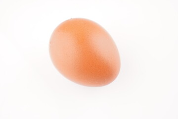 chicken egg on white background