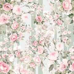 Lovely seamless floral pattern delicate roses