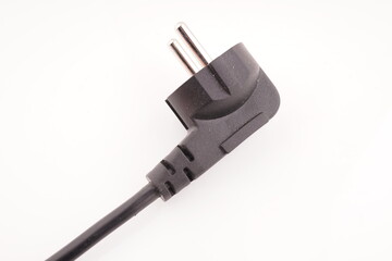 black electrical wire on white background