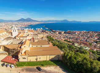 Naples, Italy - one of the most enchanting landscapes in the country, the Gulf on Naples and the...