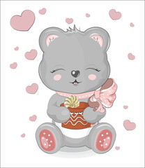 Teddy besr with gift
