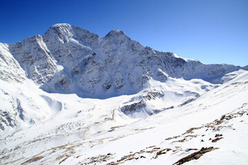 View of the southern slopes of Cheget Mountain, Prielbrusye, Caucasus
