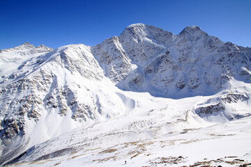 Southern slopes of Cheget mountain and circus of Donguz-Orun and Nakra peaks, Elbrus region,...