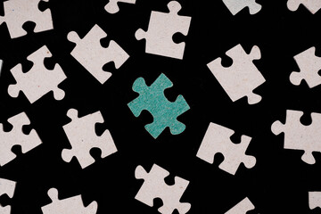 puzzle on a black background