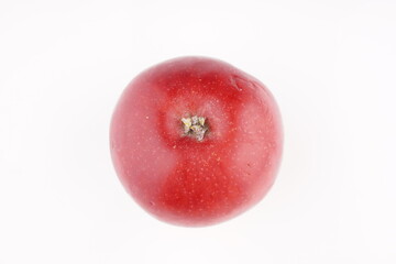 red apples on white background
