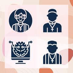 Simple set of abbot related filled icons