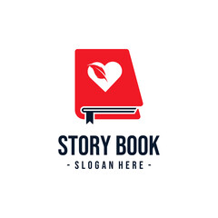 Story Book Logo Design Template. Vector illustration