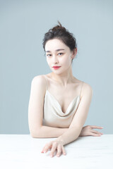 Obraz na płótnie Canvas Beauty Portrait Of Young Asian Woman