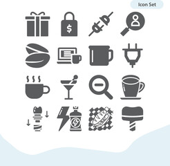 Simple set of introduce related filled icons.