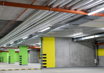 ventilation of garage rooms - air circulation - pipes
