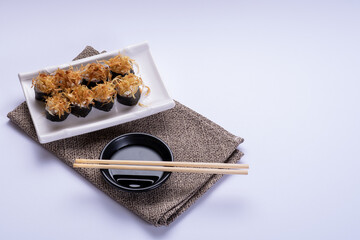 Japanese sushi food. Roll sushi set