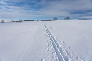 Fototapeta na wymiar Winter landscapes from Holtaalen, Norway.