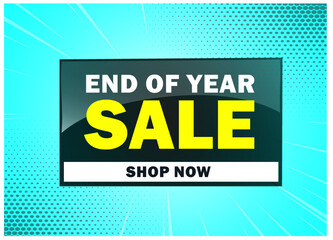 End of year Sale word concept vector illustration with lines and 3d style, landing page, template, ui, web, mobile app, poster, banner, flyer, background, gift card, coupon, label, wallpaper