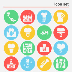 16 pack of shunt  filled web icons set