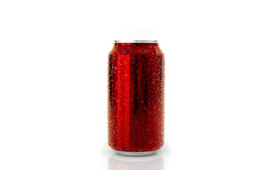 Red glossy drink bottles on a white background. 3d rendering.