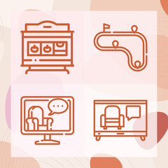 Simple set of ratings related lineal icons