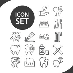 Simple set of power saw related lineal icons.