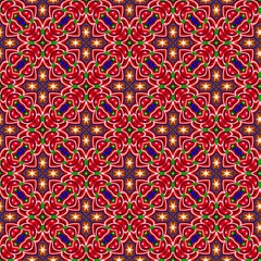 colorful symmetrical repeating patterns for textiles, ceramic tiles, wallpapers and designs. seamless image.
