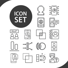 Simple set of conjunction related lineal icons.
